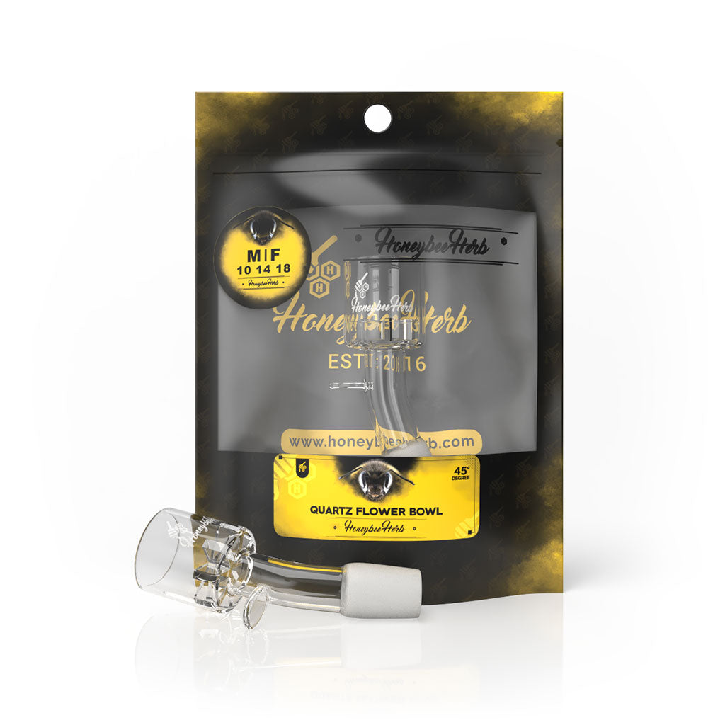 Honeybee Herb Quartz Flower Bowl - 14mm Male