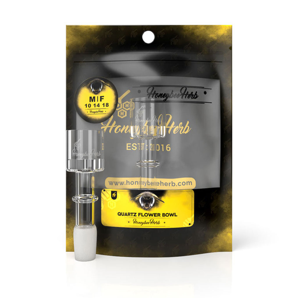 Honeybee Herb Quartz Flower Bowl - 14mm Male