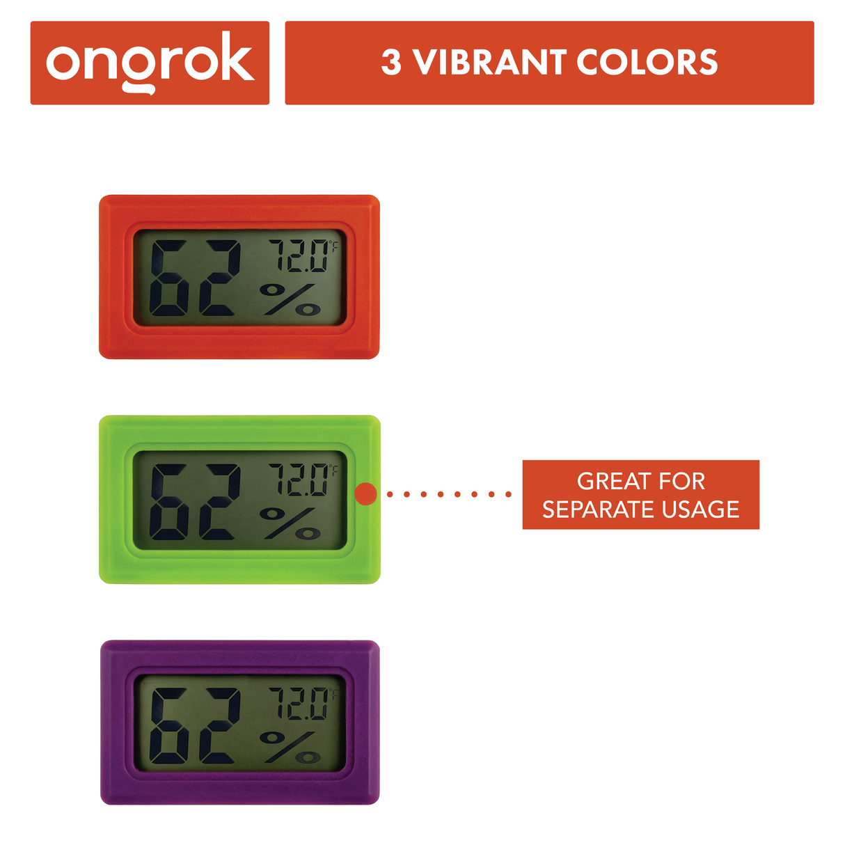 Ongrok Digital Hygrometers (6-Pack)