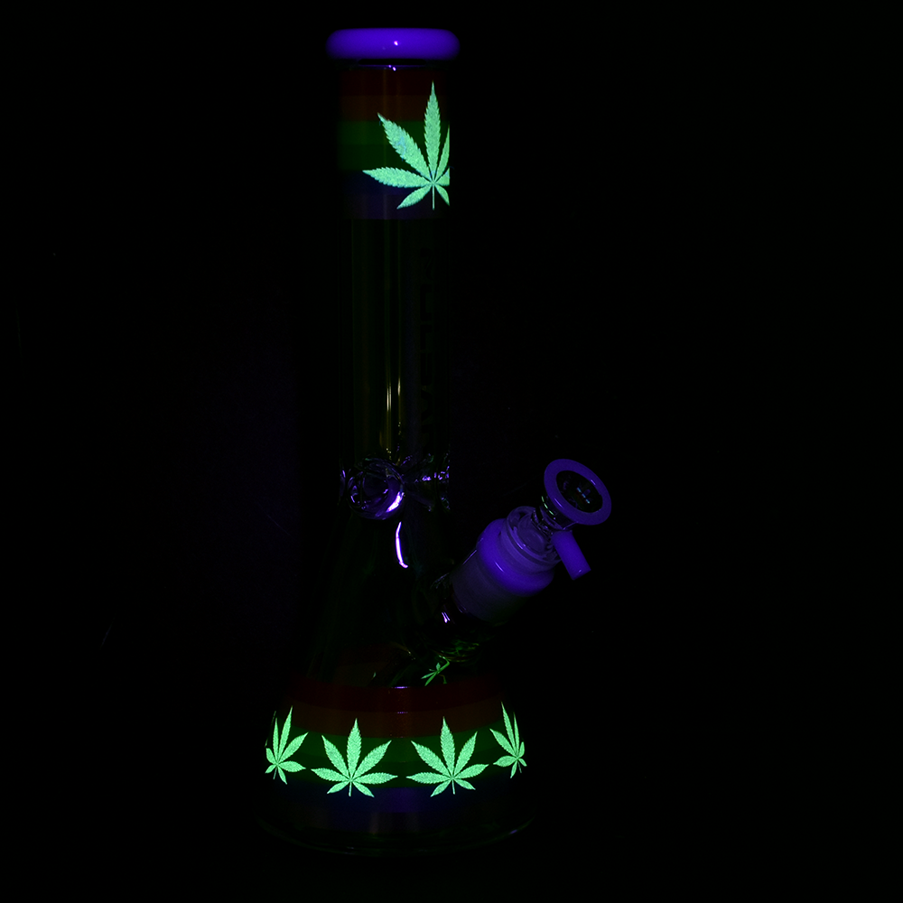 Pulsar Rainbow Pride Glass Beaker Bong