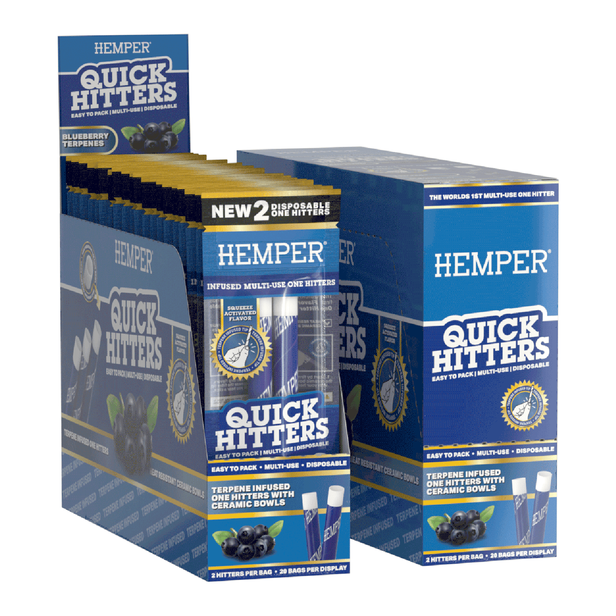 Quick Hitters | Blueberry Flavored One-Hitter 2 Pack
