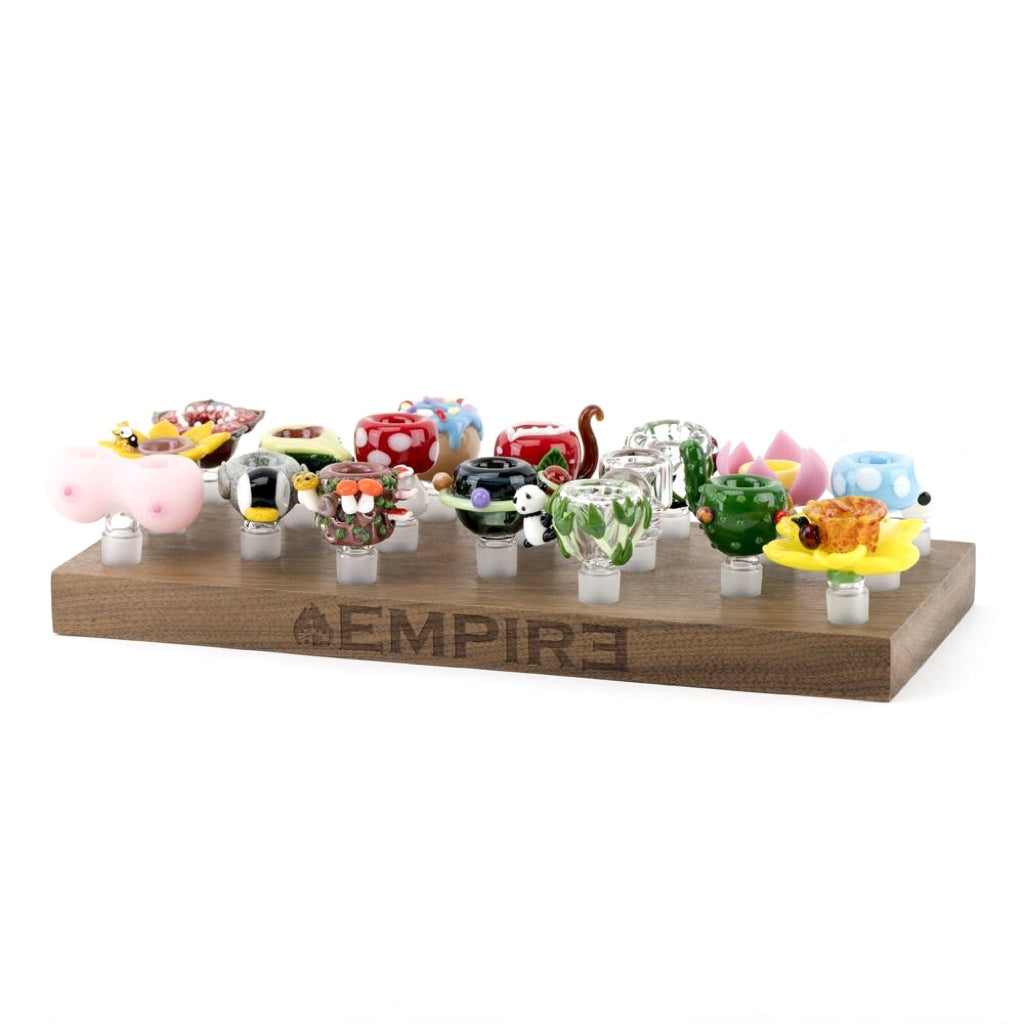Empire Glassworks Wooden Bowl Display Piece