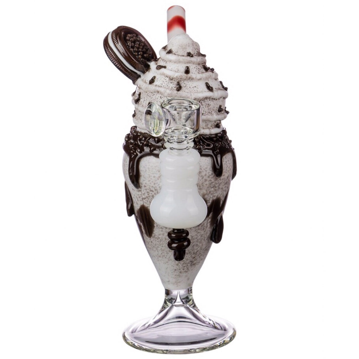 Empire Glassworks "Chocolate Cookie Sundae Float" Water Pipe 🍨