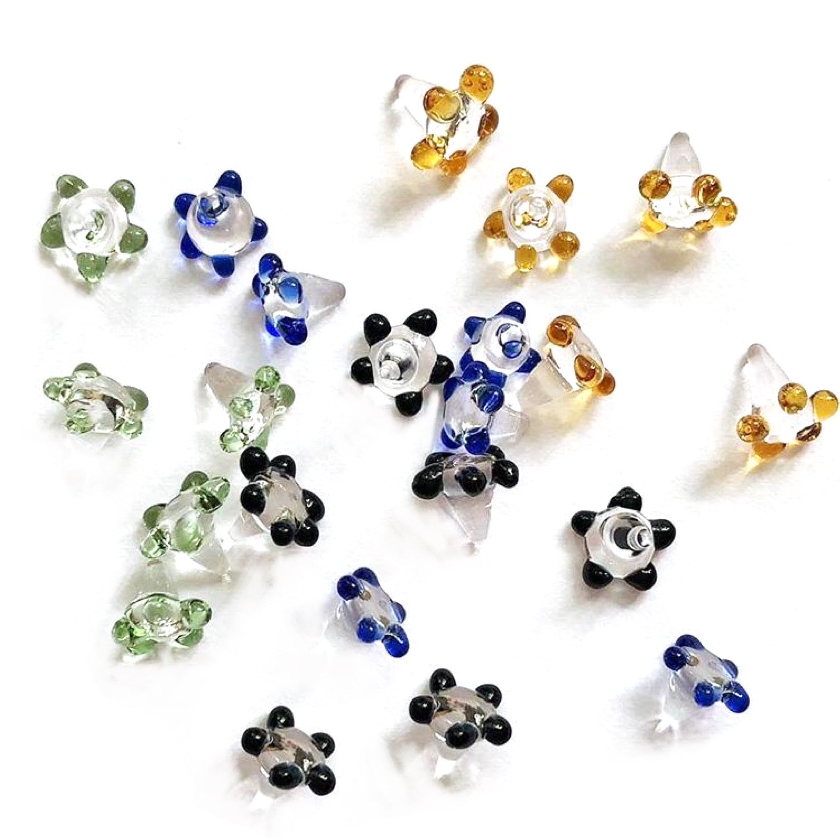 10 Premium Glass Daisy Pipe Screens (1/4 - 3/8) with Small