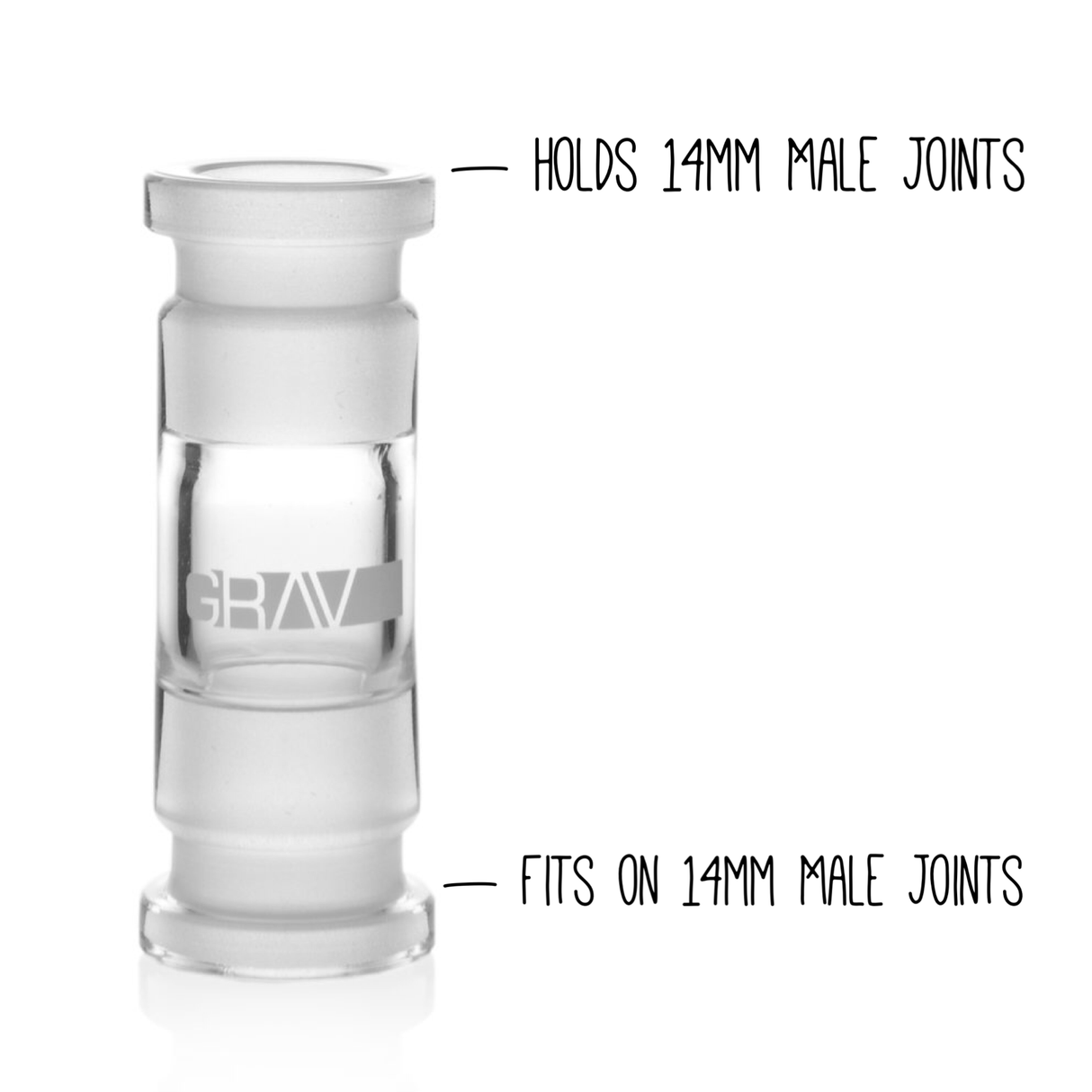 Grav® Gender Adapter - Converts 14mm Male to 14mm Female