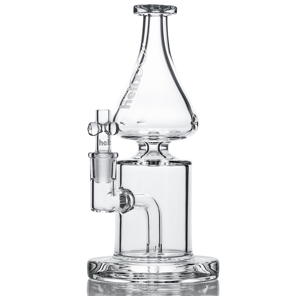 Grav® 9” Helix Flare Base Bong w. Fixed Downstem
