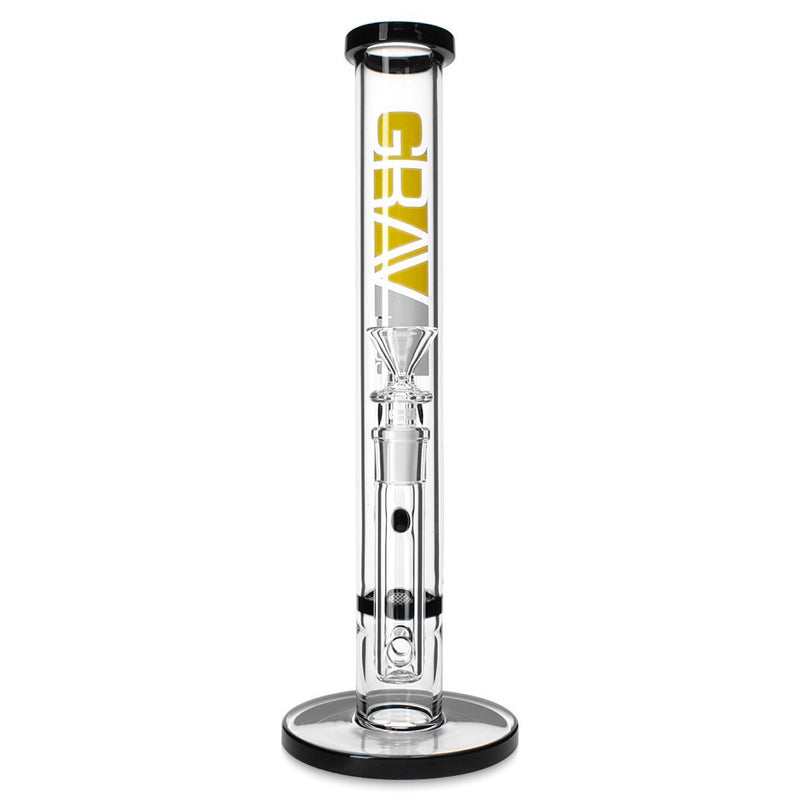 Grav® 12” Straight Tube Honeycomb Perc Water Pipe 