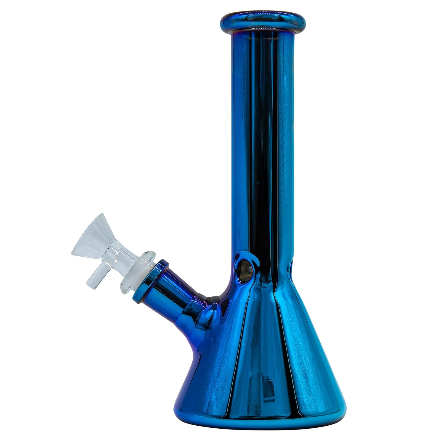 LA Pipes 8” Iridescent Glass Beaker Bong