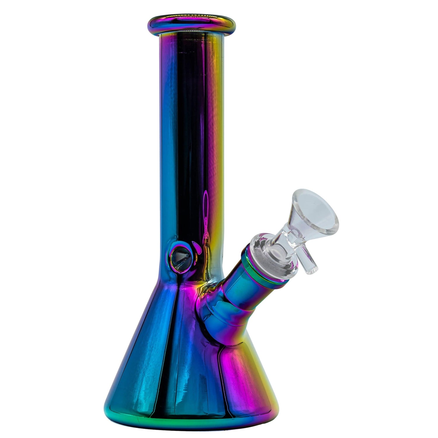 LA Pipes 8” Iridescent Glass Beaker Bong