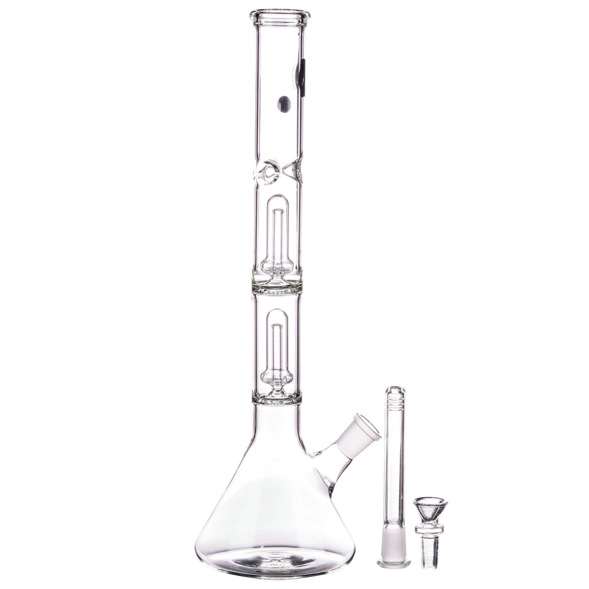 LA Pipes 14” Double Showerhead Perc Beaker Bong