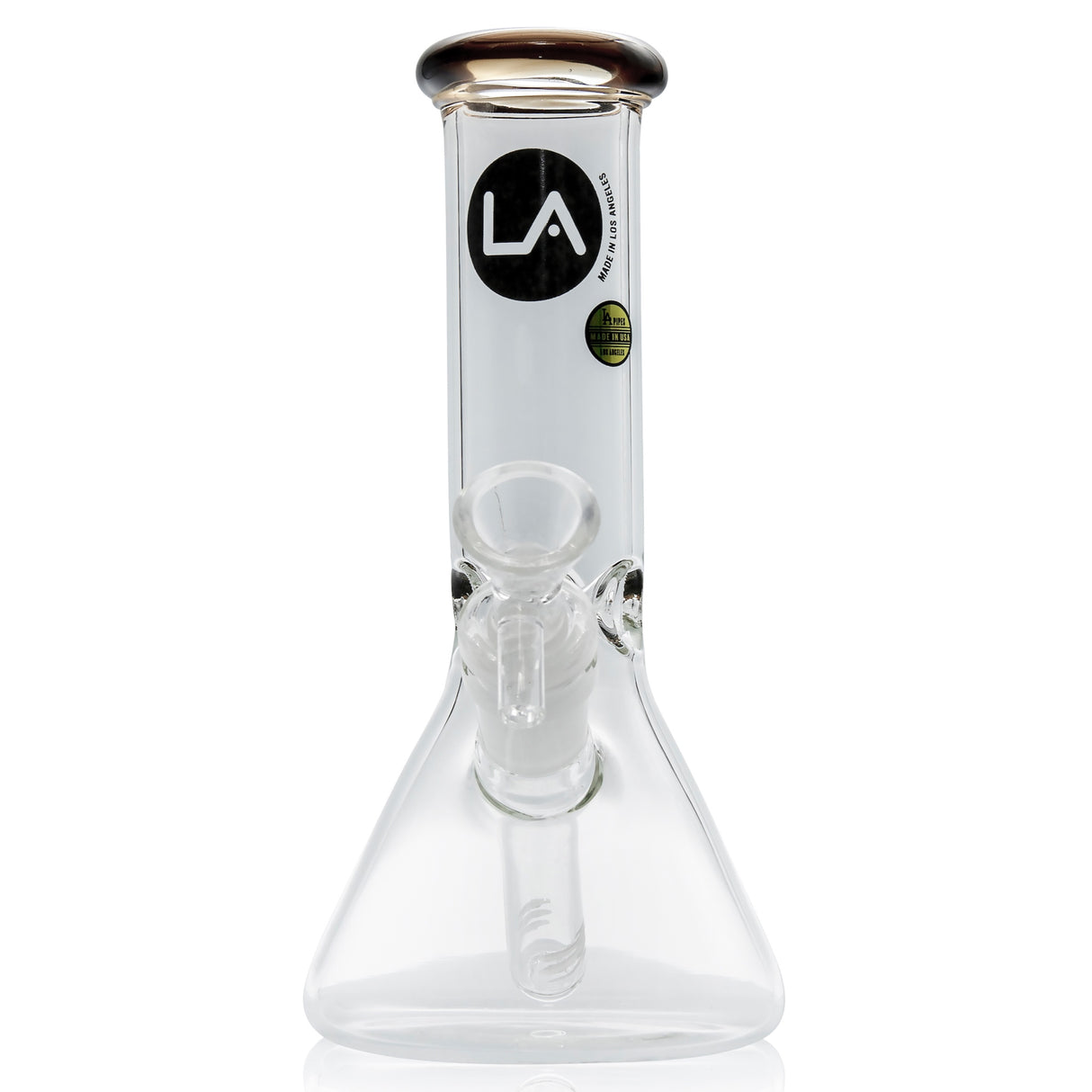 LA Pipes 8” Color Accented Mini Beaker Bong