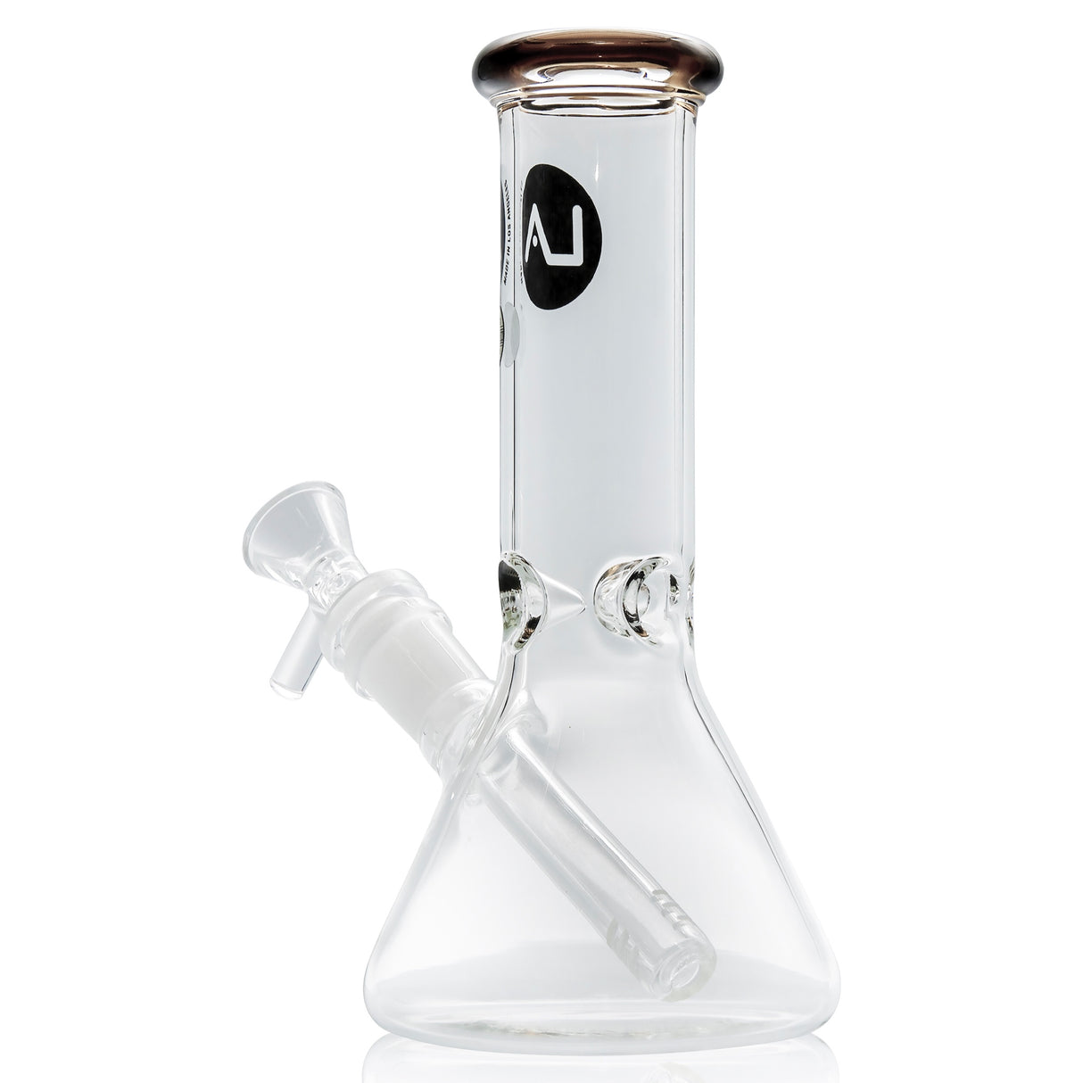LA Pipes 8” Color Accented Mini Beaker Bong
