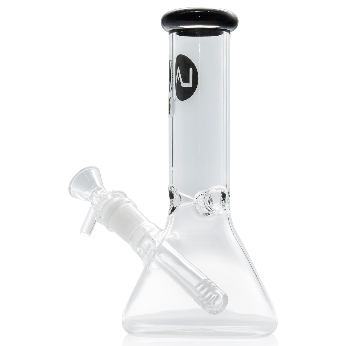 LA Pipes 8” Color Accented Mini Beaker Bong