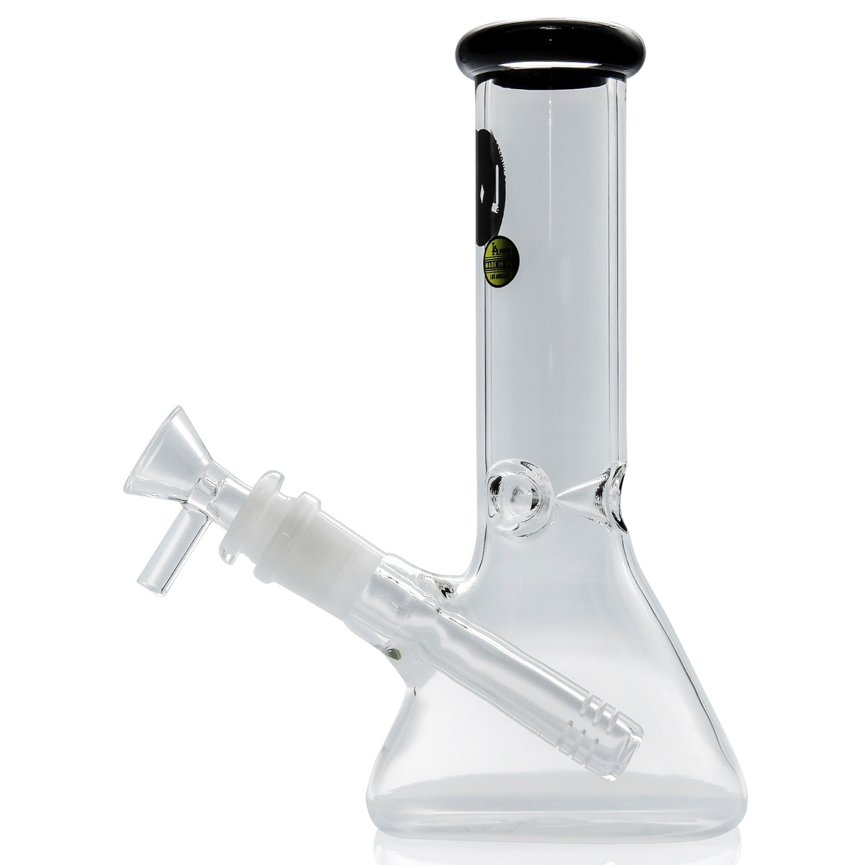 LA Pipes 8” Color Accented Mini Beaker Bong