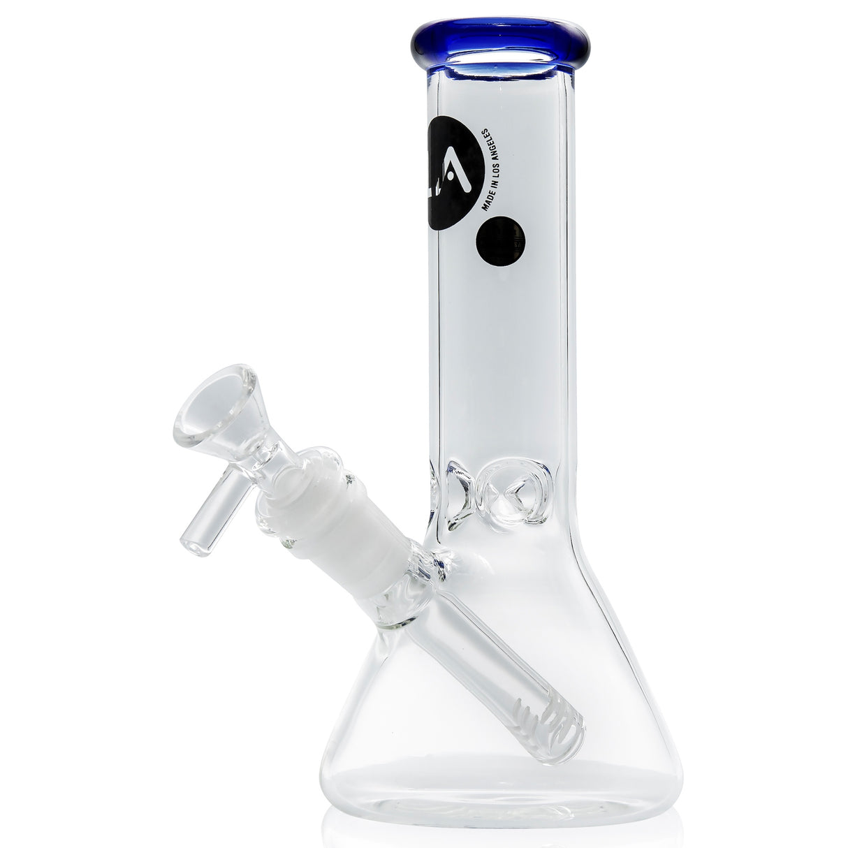 LA Pipes 8” Color Accented Mini Beaker Bong