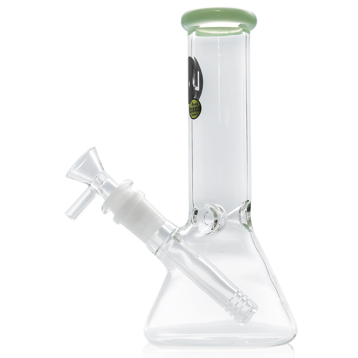 LA Pipes 8” Color Accented Mini Beaker Bong