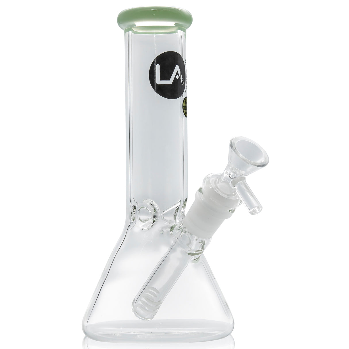 LA Pipes 8” Color Accented Mini Beaker Bong
