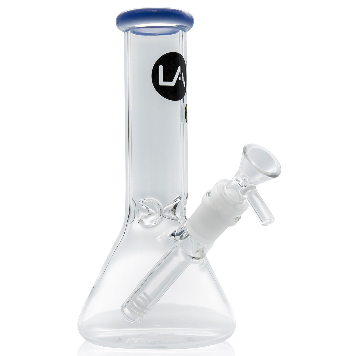 LA Pipes 8” Color Accented Mini Beaker Bong