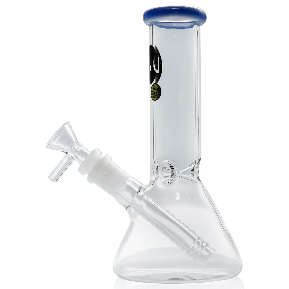 LA Pipes 8” Color Accented Mini Beaker Bong