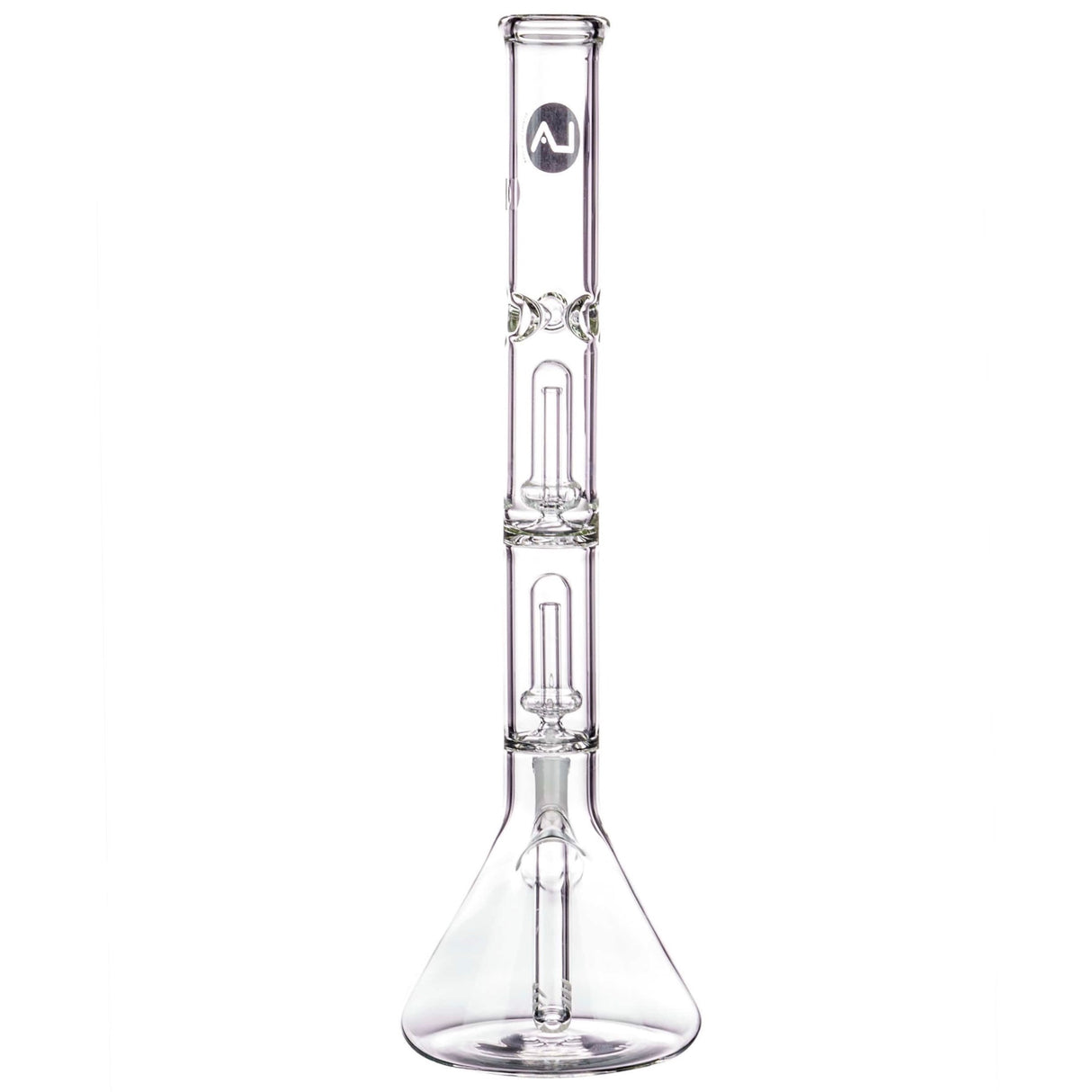 LA Pipes 14” Double Showerhead Perc Beaker Bong