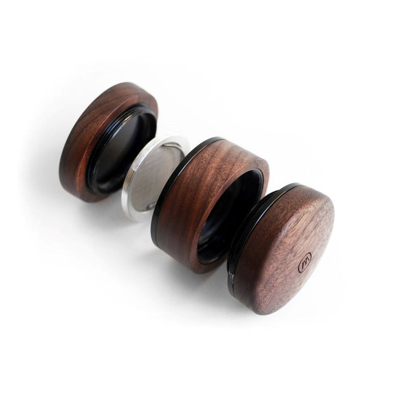 a couple of wooden knobs sitting on top of each other