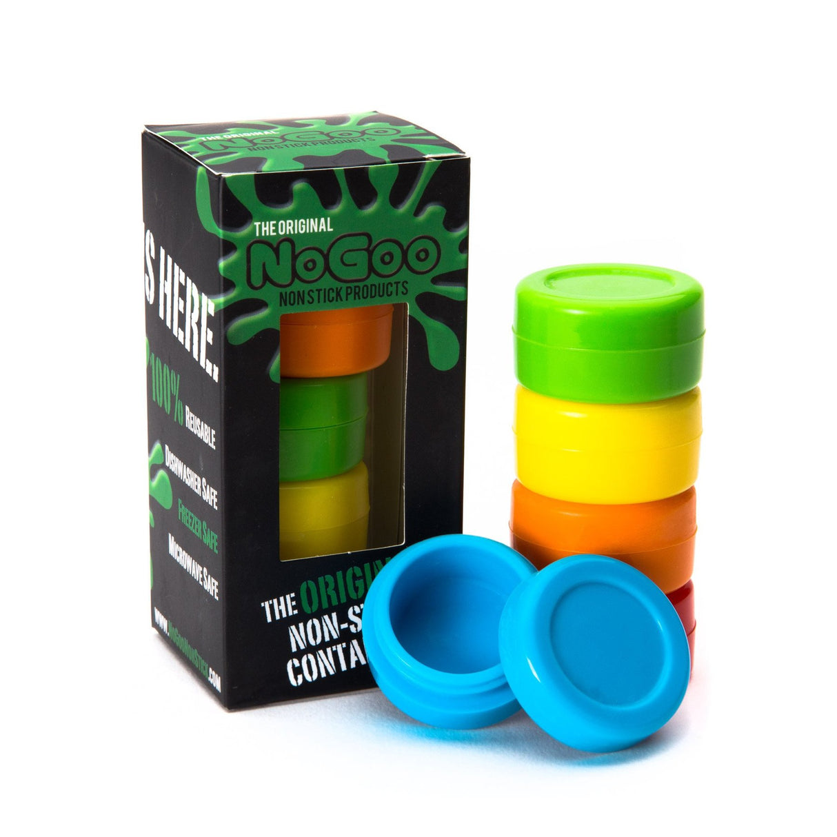 NoGoo Non-Stick Wax Storage Containers (5-Pack) - CaliConnected