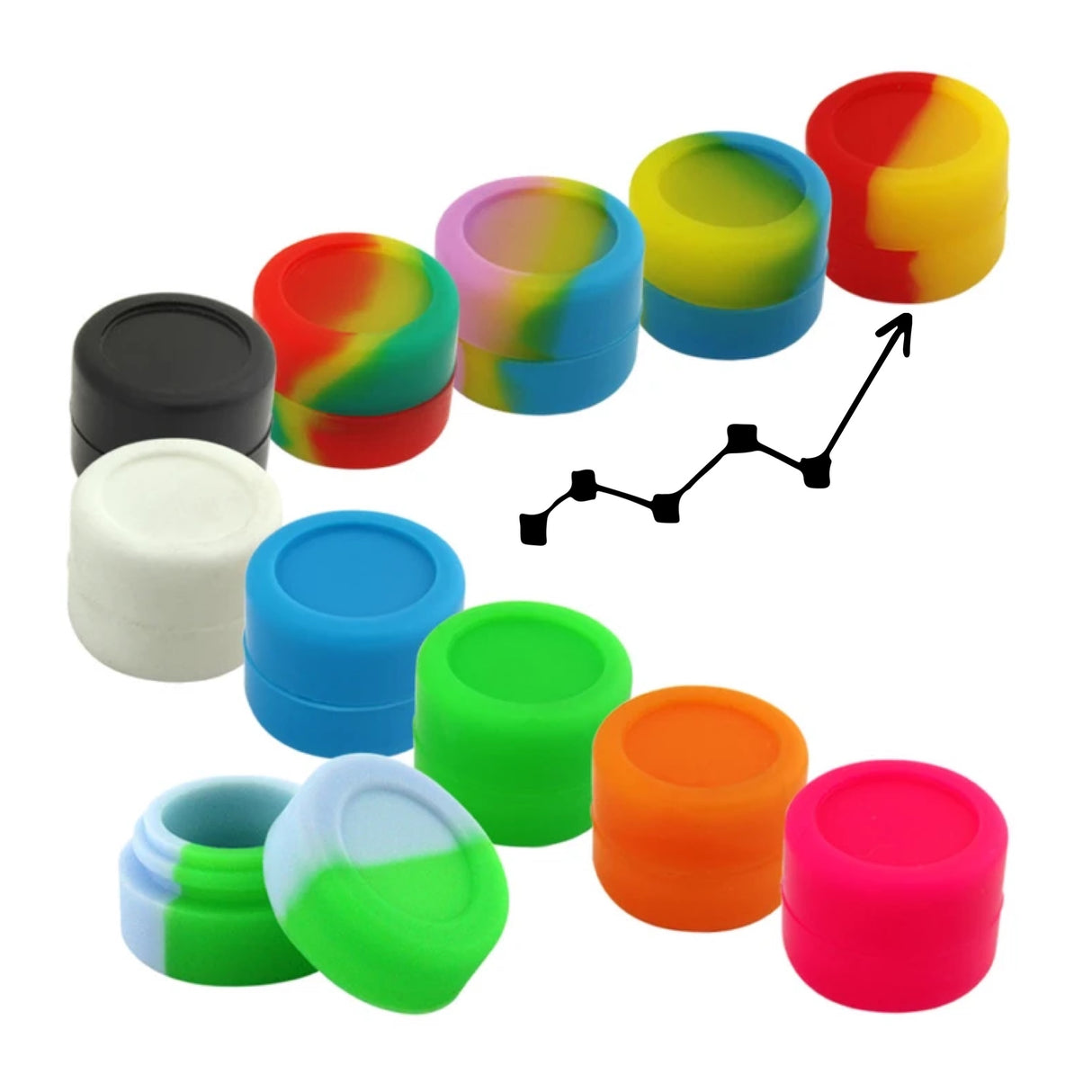 Non-Stick Silicone Wax Storage Containers (2ml)