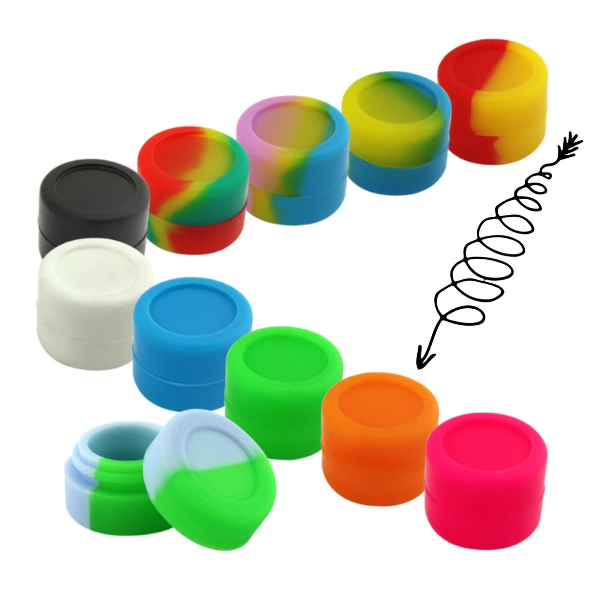 Non-Stick Silicone Wax Storage Containers (2ml)