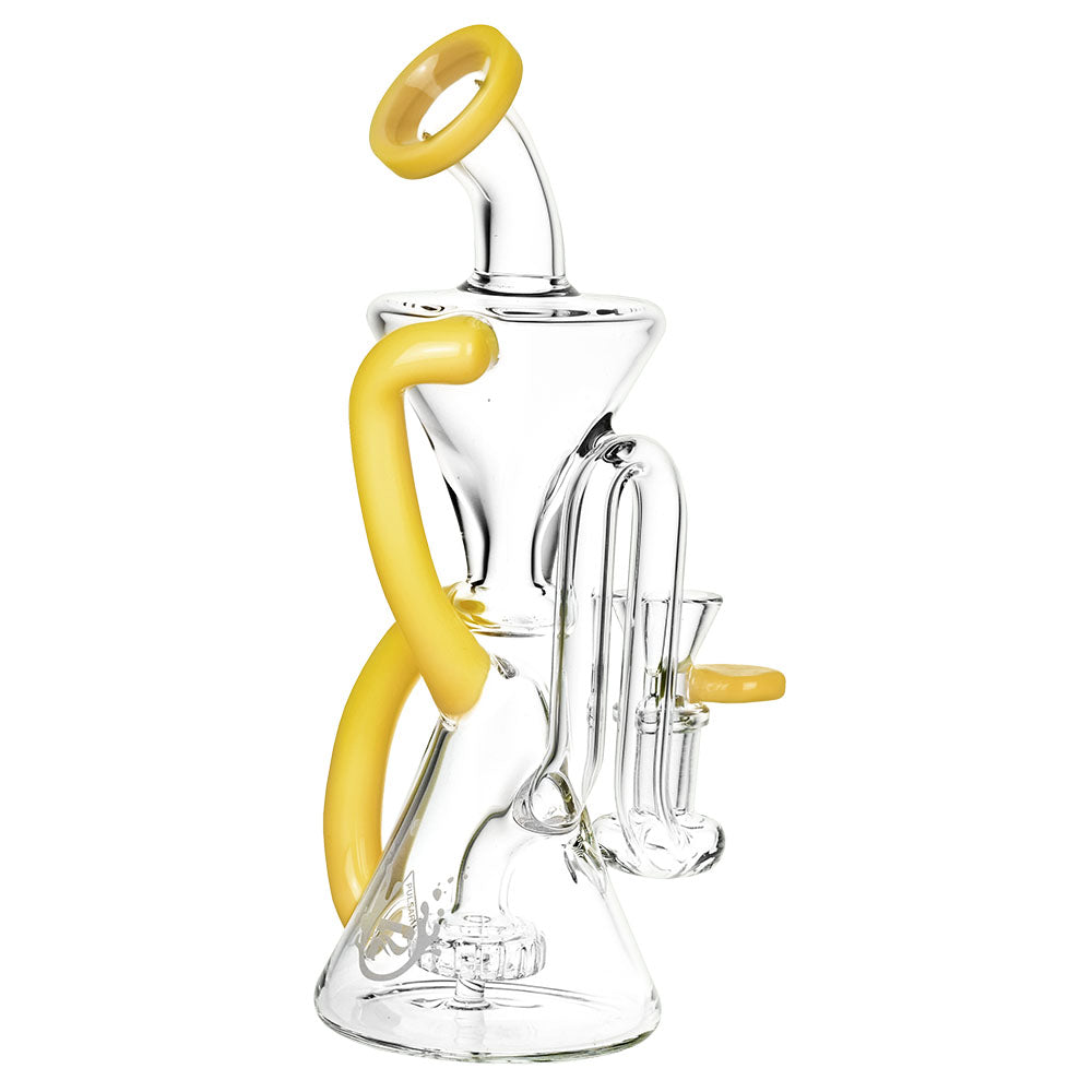 Pulsar Hourglass Recycler Bong Yellow