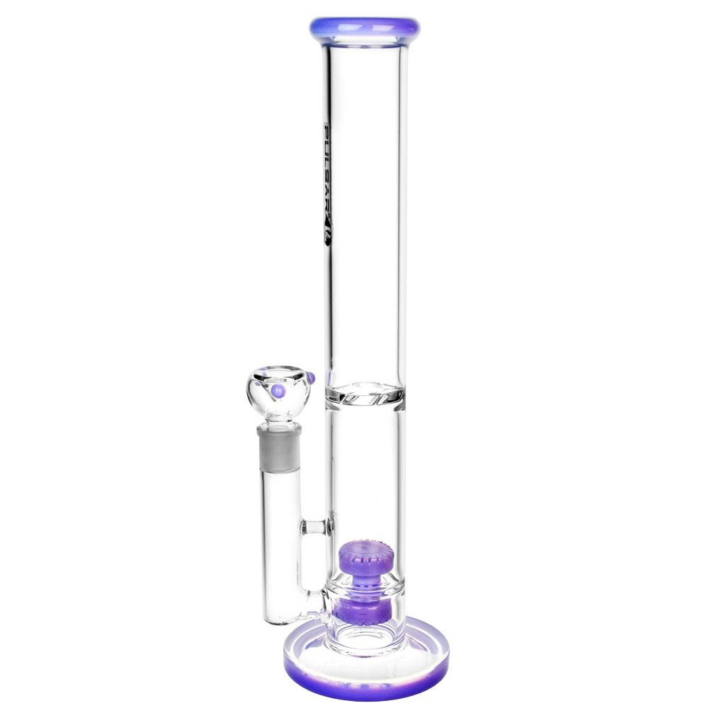 Pulsar Showerhead Perc Straight Tube Bong Purple