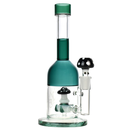 Pulsar Mushroom Perc Bong Teal