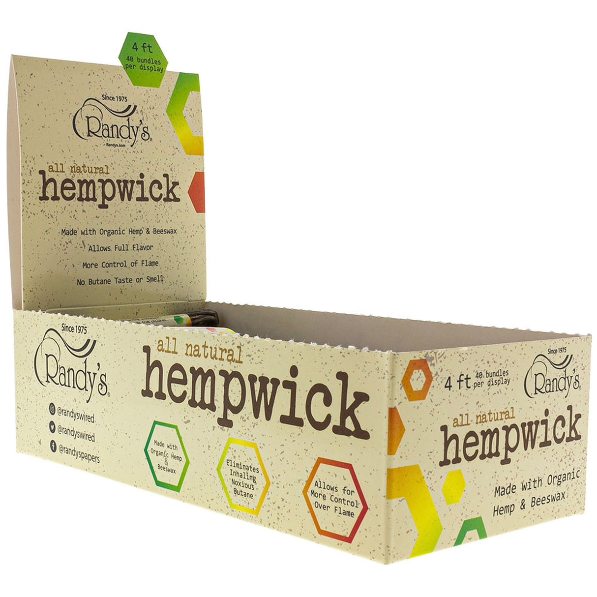 Randy’s All-Natural Hemp Wick - 4 ft Bundle