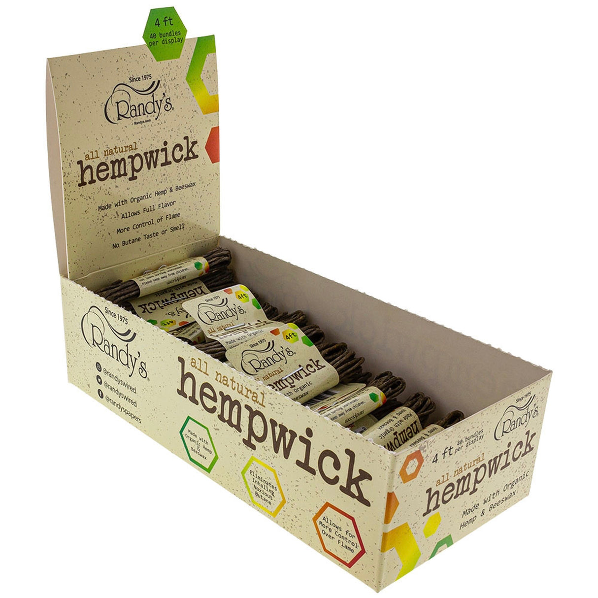 Randy’s All-Natural Hemp Wick - 4 ft Bundle