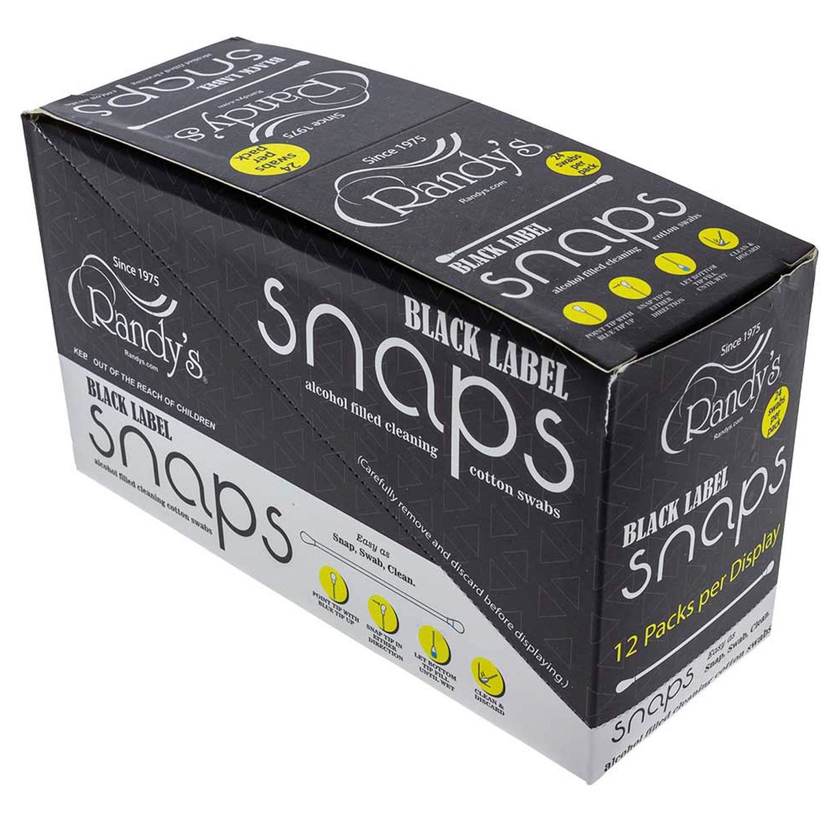 Randy’s Black Label Snaps - Alcohol Filled Cotton Swabs