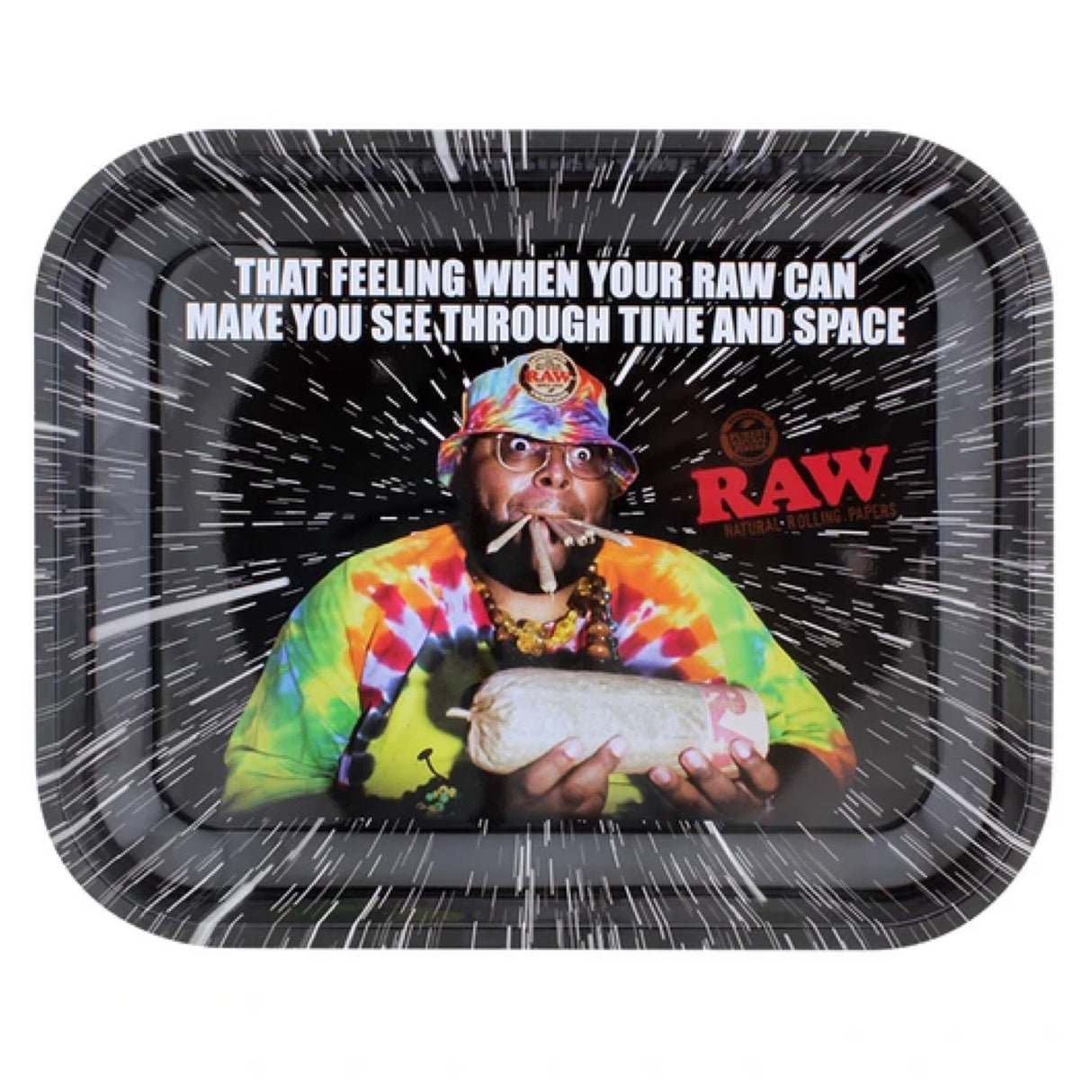 Raw® Oops Large Metal Rolling Tray (14” x 11”)