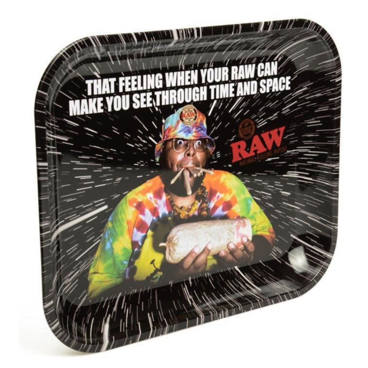 Raw® Oops Large Metal Rolling Tray (14” x 11”)