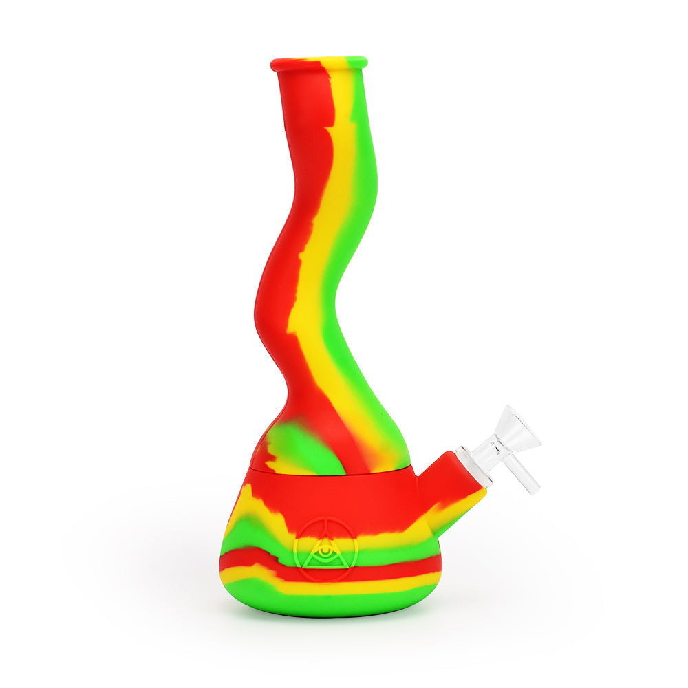 Ritual 10'' Wavy Silicone Beaker Rasta