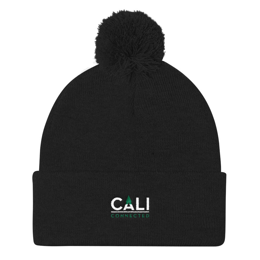 CaliConnected Pom Pom Knit Cap