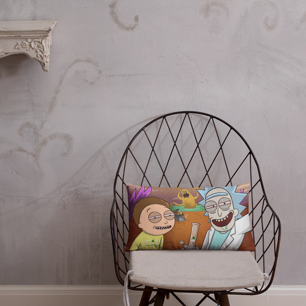 Rick & Morty “Space Beach” Throw Pillow