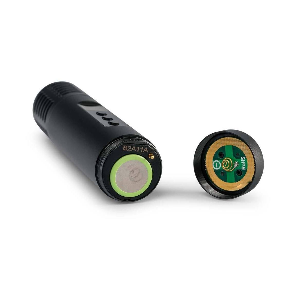 a couple of flashlights sitting next to each other