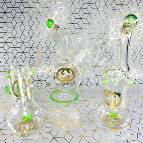 Discontinued Gilded Glass Bubblers