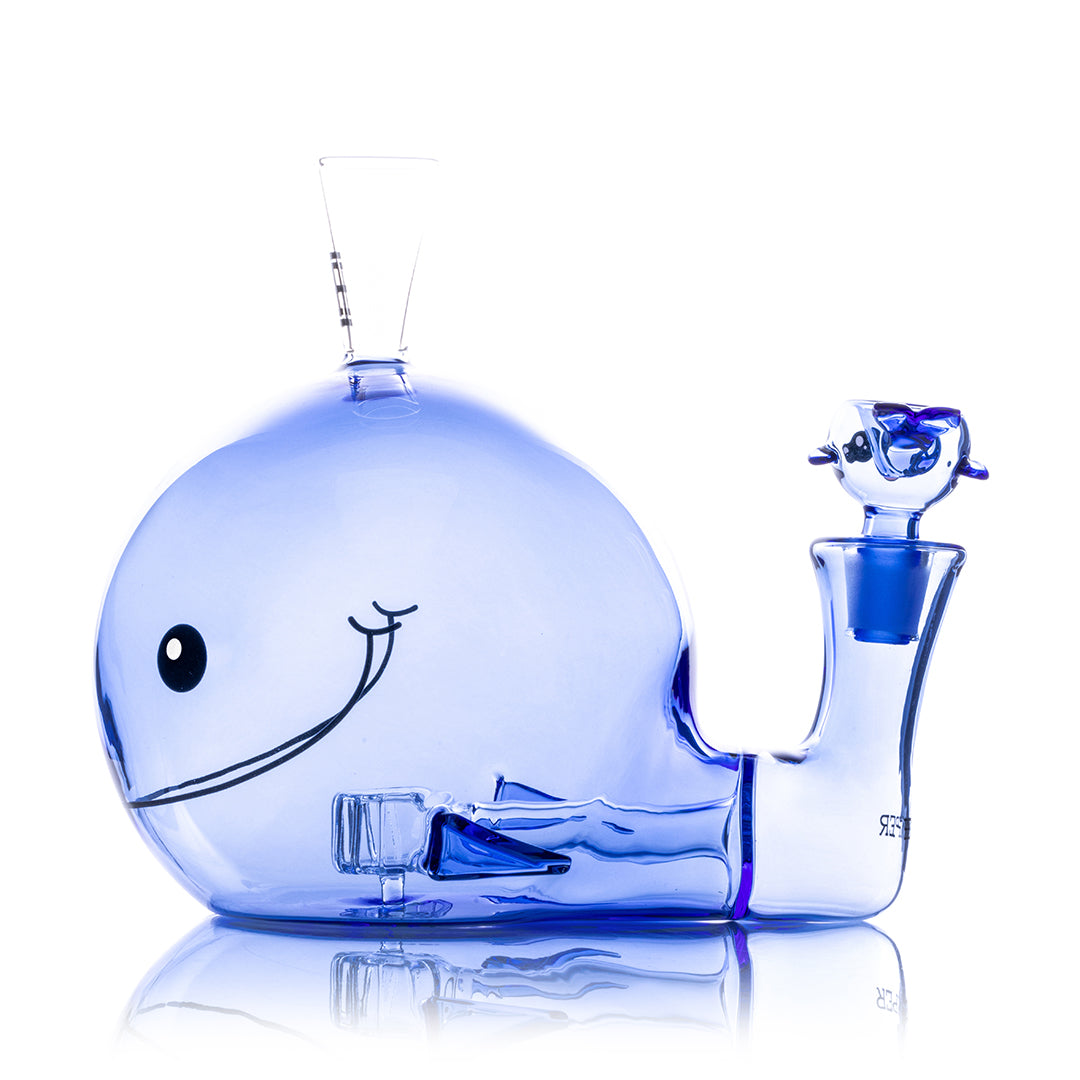 Hemper XL Blue Whale Glass Bong