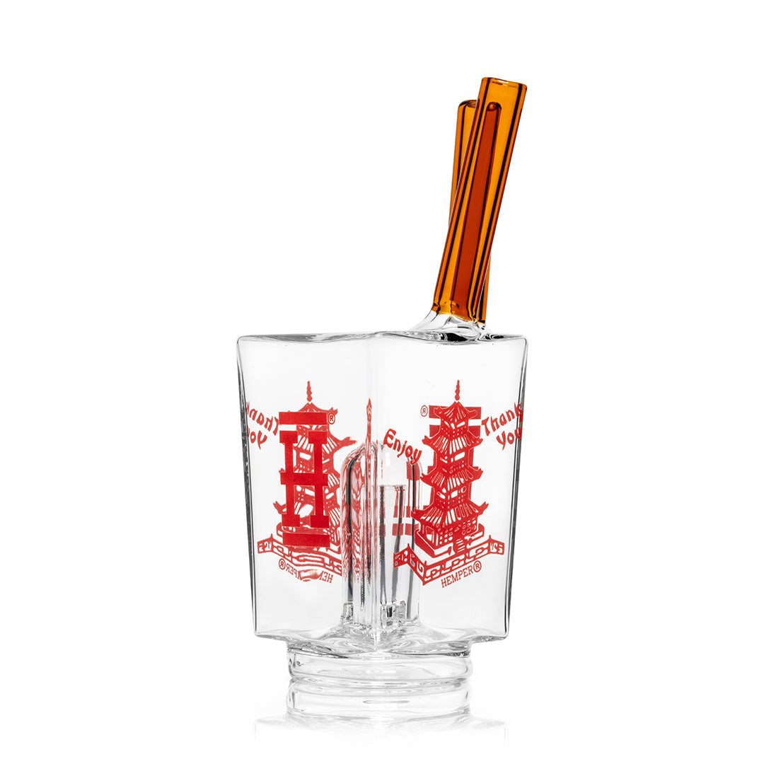Chinese Takeout Puffco Peak Glass Bubbler Attachment