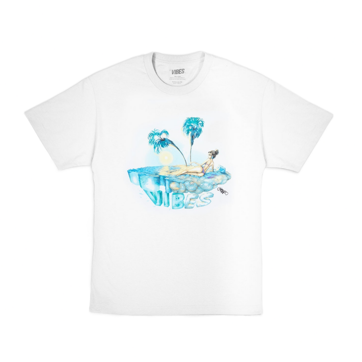 VIBES Private Island Collection White T-Shirt