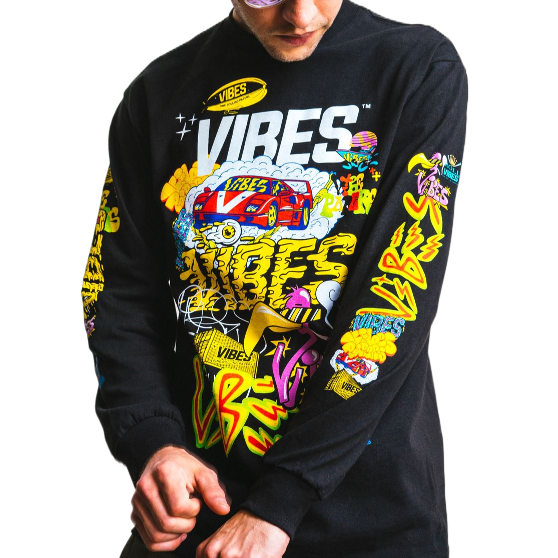 VIBES Collage Long Sleeve Tee