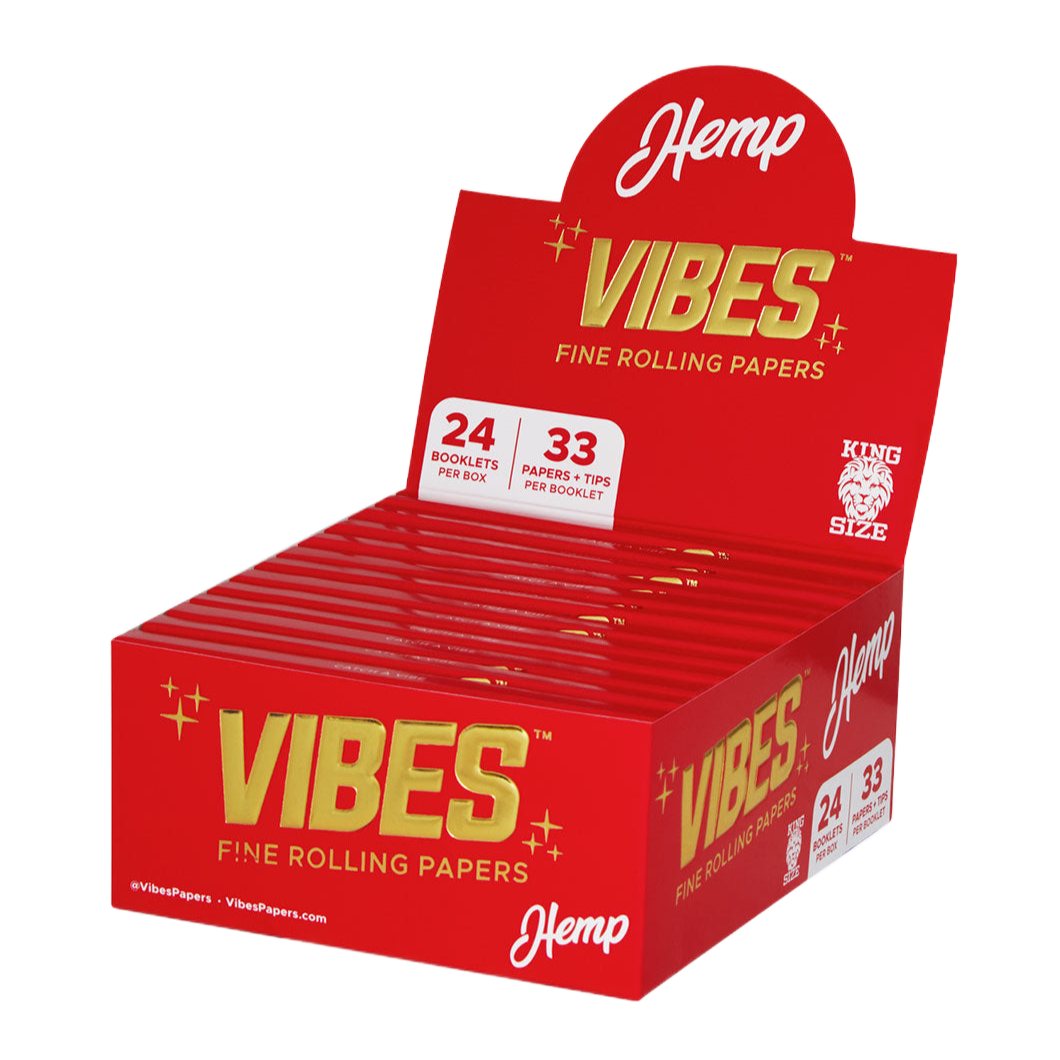 VIBES King Size Slim with Tips Box (24 Pack)