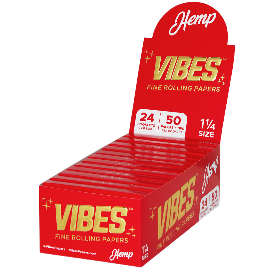 VIBES 1.25" Papers with Tips Box (24 Pack)