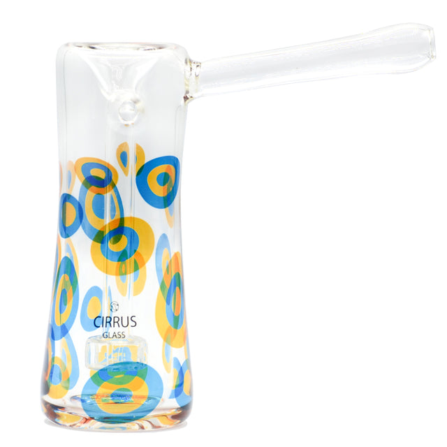 Cirrus Glass Blue Pebble Bubbler