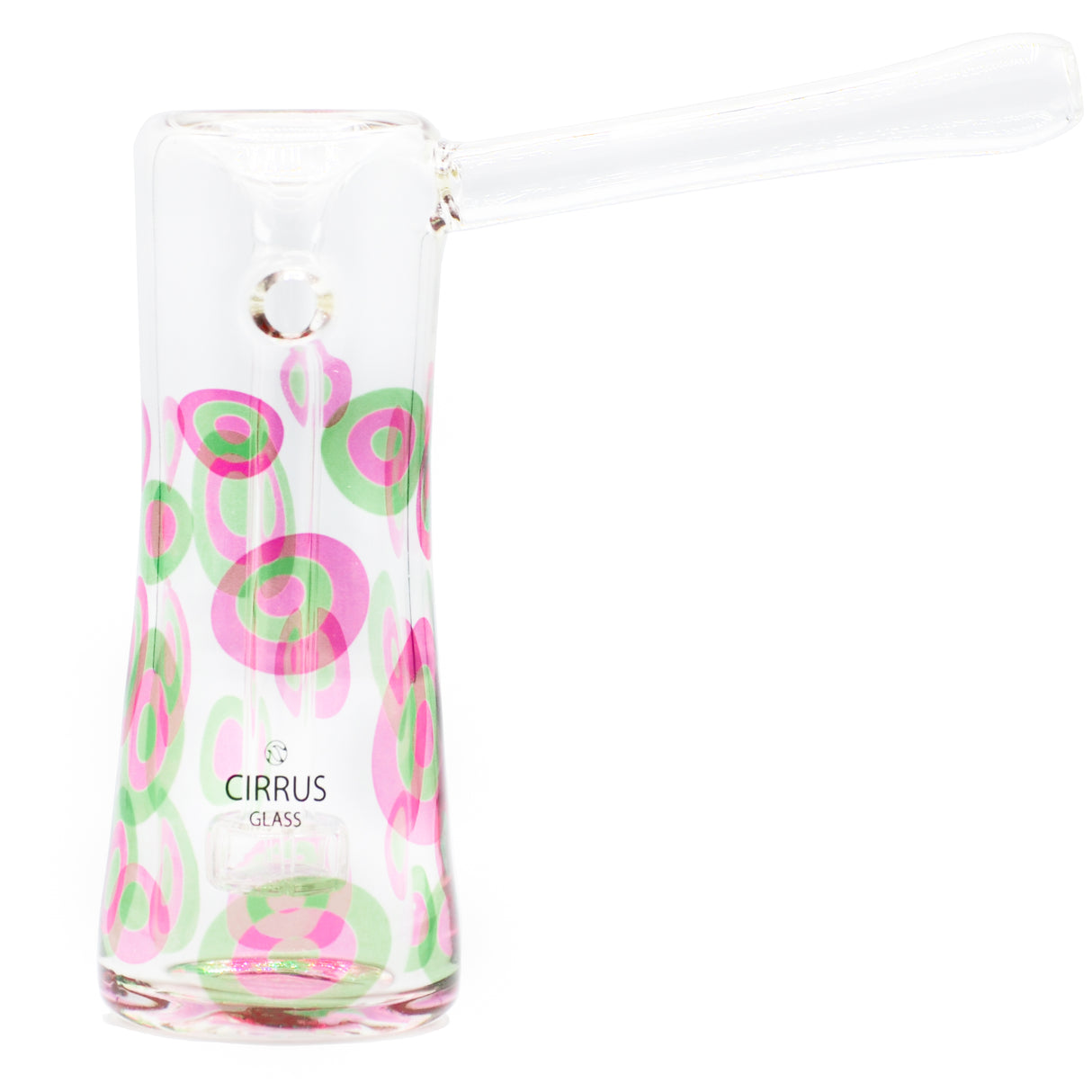 Cirrus Glass Pink Pebble Bubbler