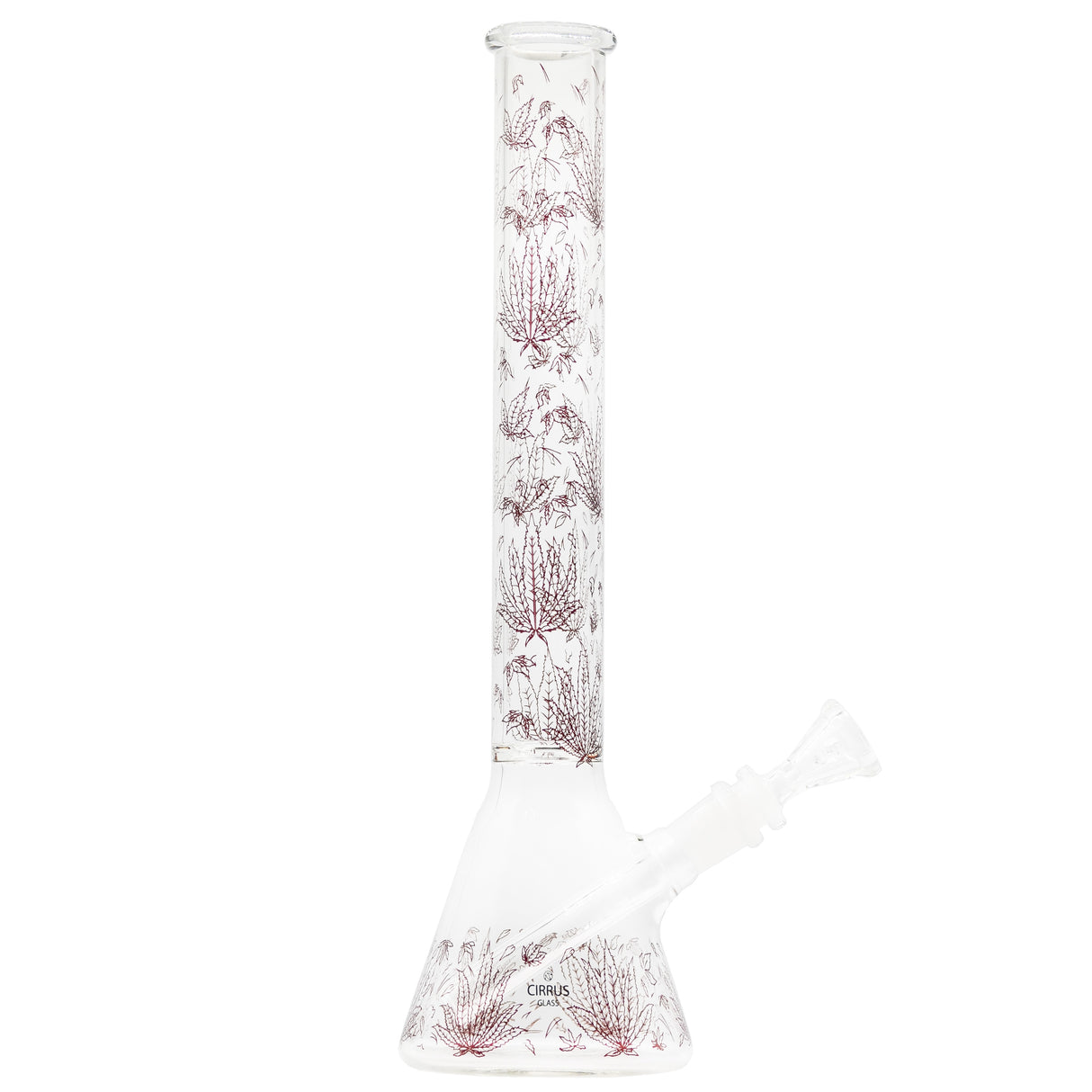 Cirrus Glass Red Sativa Beaker Bong